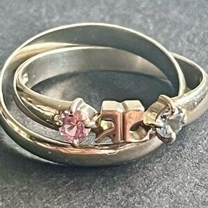Silver COURRÈGES ring size 3.5